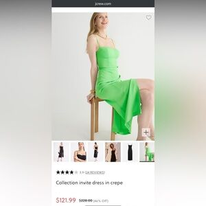 Jcrew collection invite dress in crepe